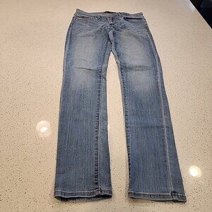 Levi's Size 27 Slight Curve Jeans Mid Rise Skinny Light Wash Faded Broken In